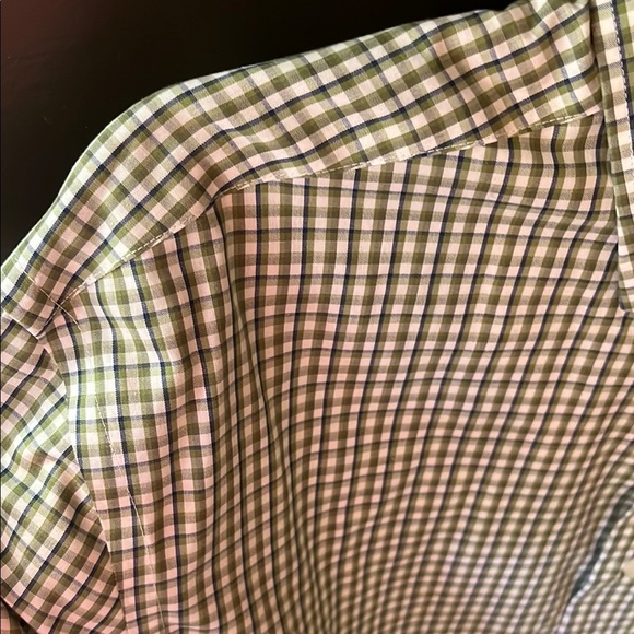 Joseph Abboud Green Checkered Button Down Shirt - Picture 3 of 4